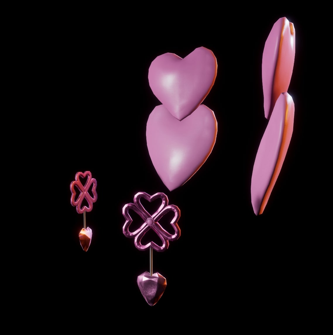 Heartbeat Hopper - Hair Clips + Earrings