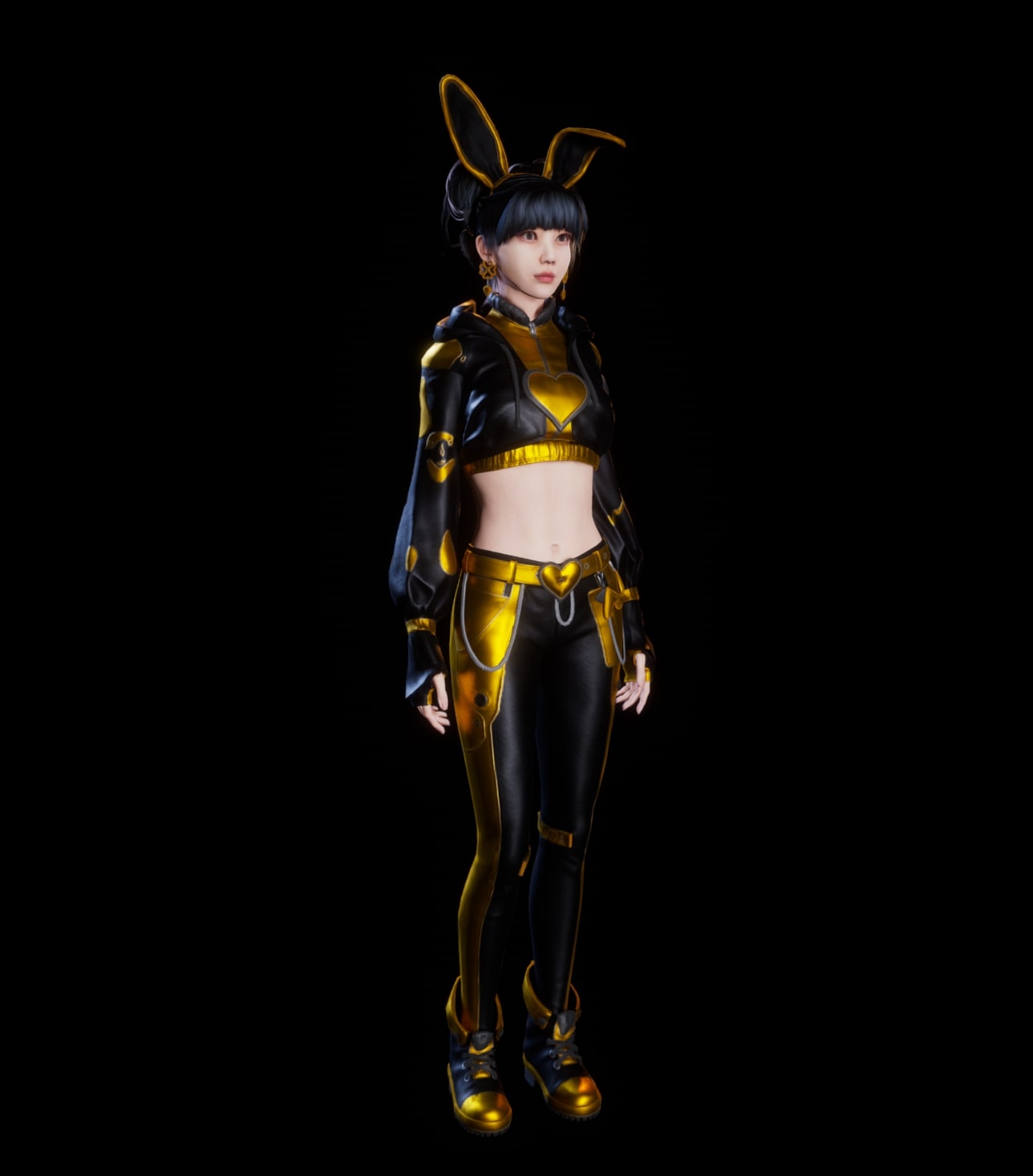Heartbeat Hopper - Black and Gold